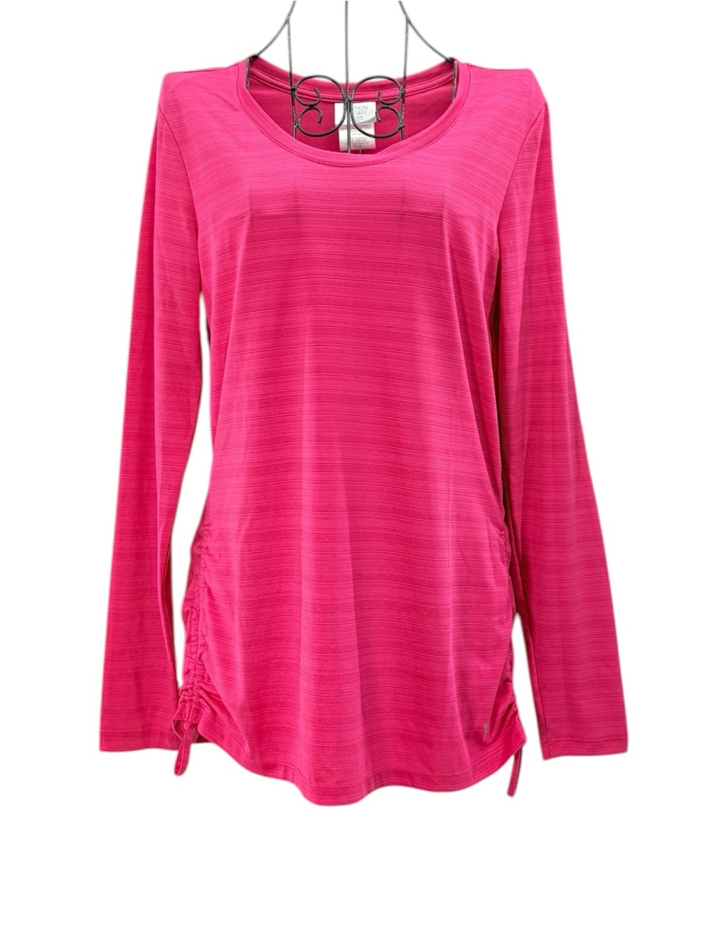 Danskin Now Pink Posey Athletic Activewear Long Sleeve Top Size S (4-6)